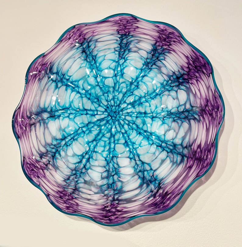 Blown Glass Wall Plate Etsy