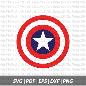 Captain America Shield SVG pour machines de découpe | Cricut | Silhouette