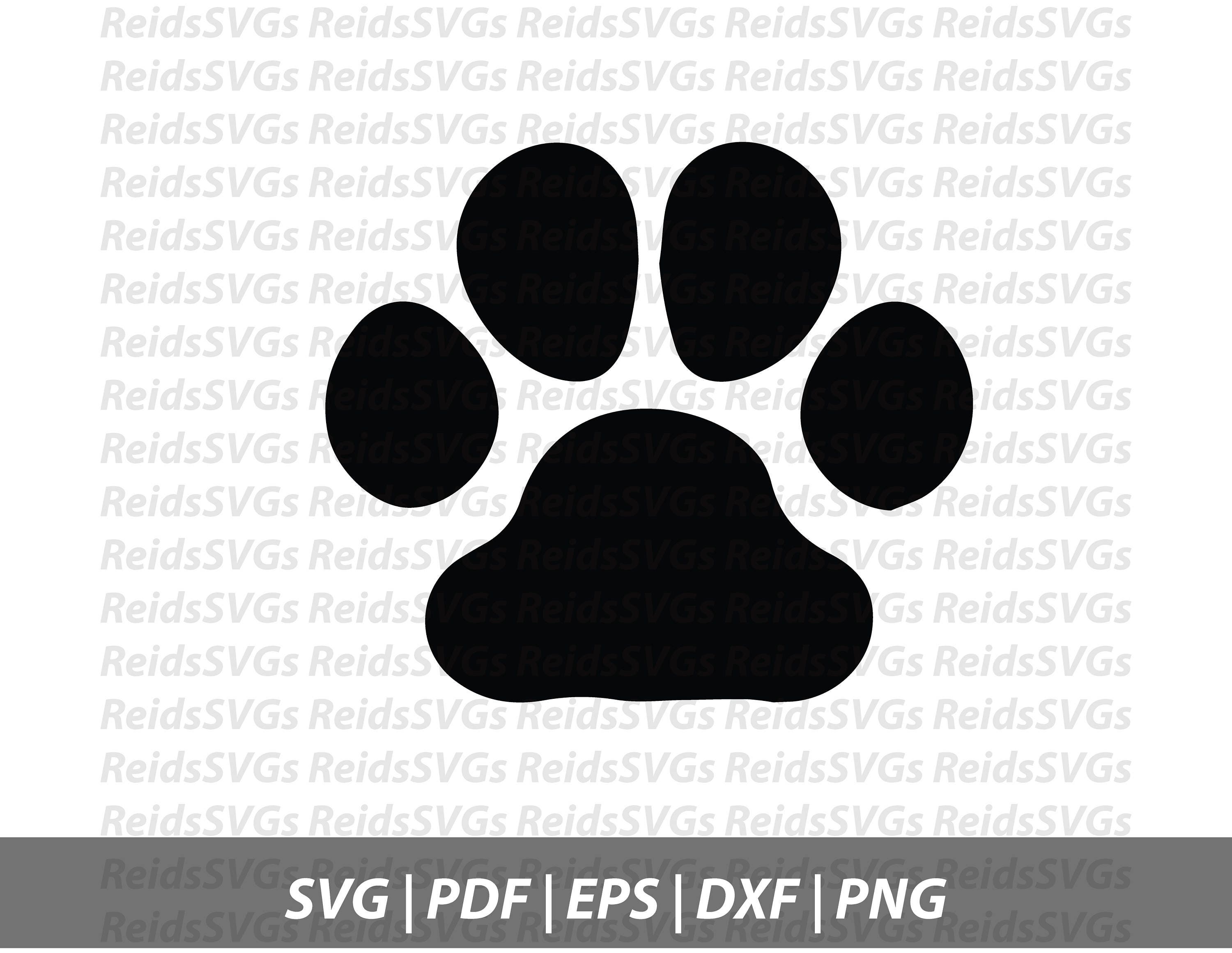 Bulldog Paw SVG SVG Files Clipart Circut Paw Print Cutting | Etsy