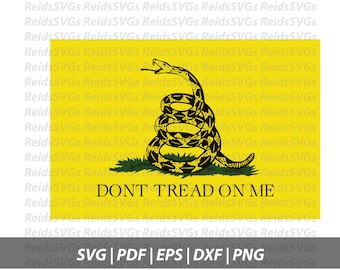 Dont Tread on Me (Gadsden Flag) SVG para máquinas de corte, Descarga instantánea, Cricut, Silueta