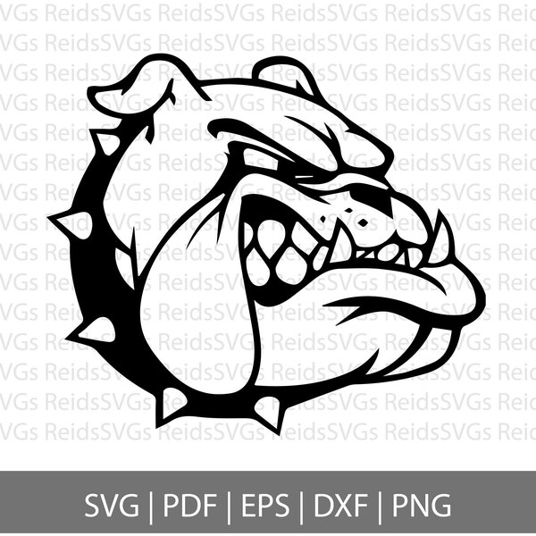 Bulldog (Right Facing) SVG for cutting machines, SVG Files, Clipart, Circut, Cutting Files, DXF, Clipart, Instant Download