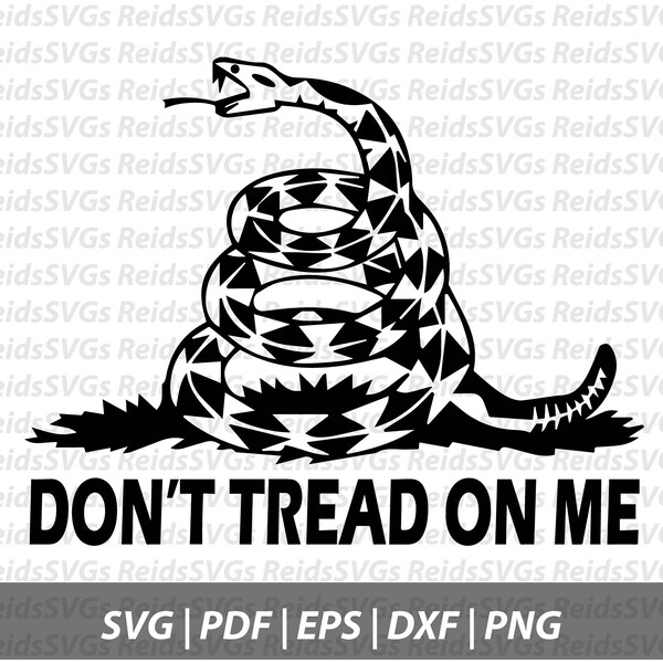 Don't Tread on Me SVG for cutting machines, Instant Download, Cricut, Silhouette