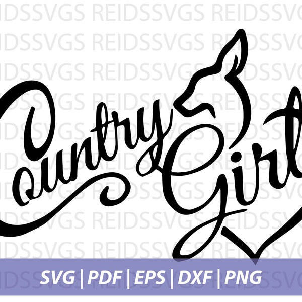 Country Girl SVG for cutting machines | Cricut | Silhouette