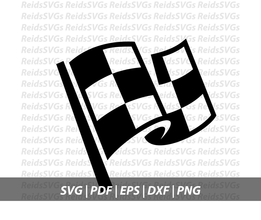 Checkered Flag SVG for Cutting Machines Cricut Silhouette - Etsy