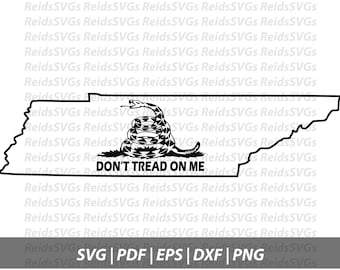 Tennessee Don't Tread on Me SVG for cutting machines, Instant Download, Cricut, Silhouette