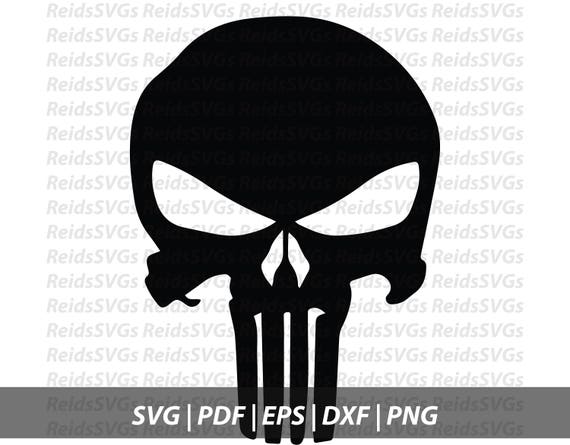 Punisher Skull Svg For Cutting Machines Etsy