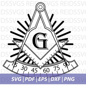 Past Master Square y Compass SVG para máquinas de corte / Cricut / Silhouette