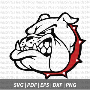 Bulldog SVG with color for cutting machines, SVG Files, Clipart, Circut, Cutting Files, DXF, Clipart, Instant Download