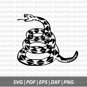 Dont Tread on Me Snake SVG for cutting machines, Instant Download, Cricut, Silhouette