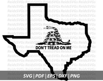 Texas Don't Tread on Me SVG for cutting machines, Instant Download, Cricut, Silhouette