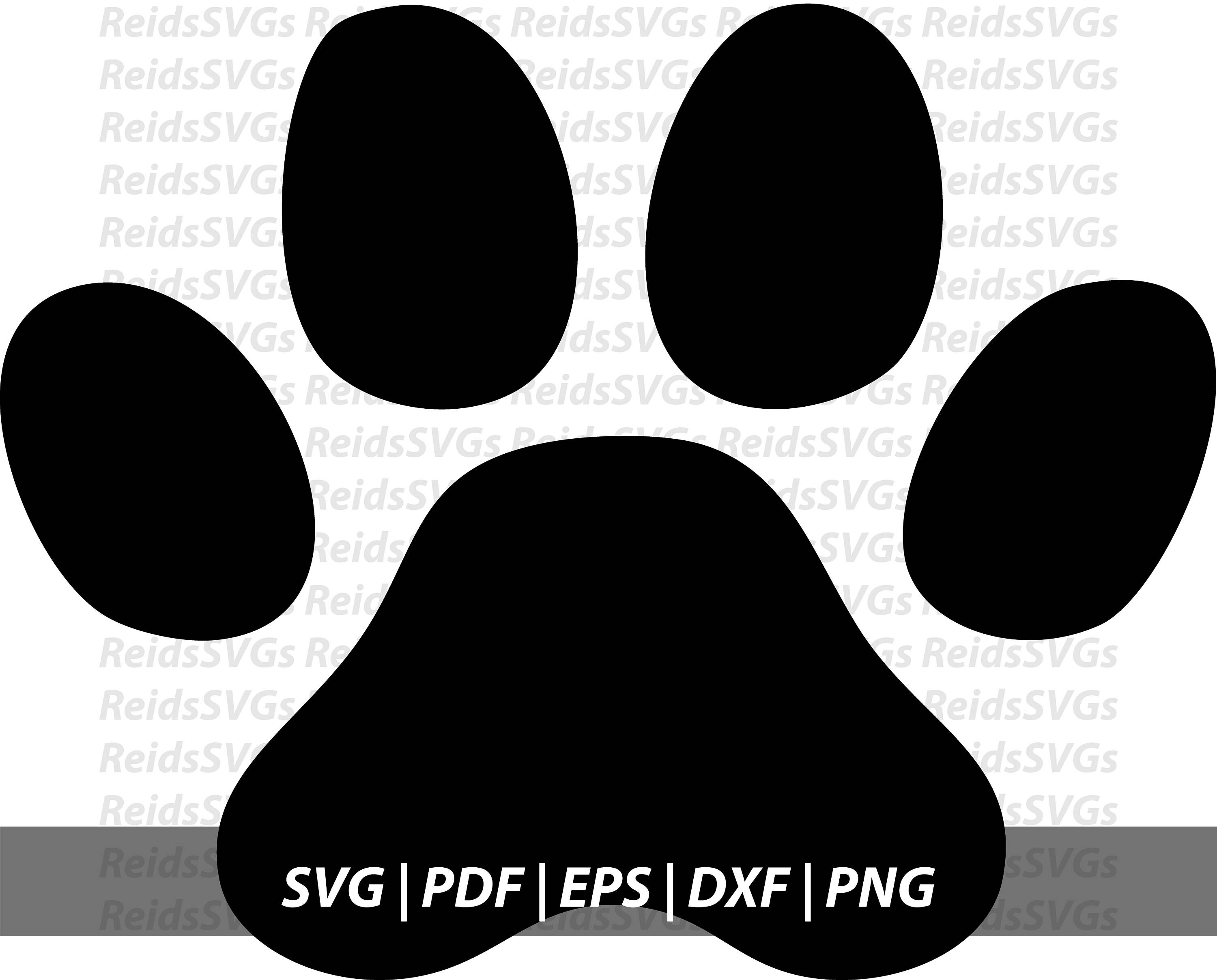 Download Cat Paw Print Cut Files SVG Files Clipart Cricut Paw Print ...