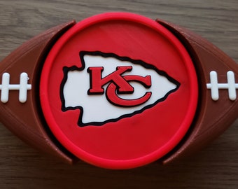 KANSAS CITY CHIEFS COASTERS 1//4/" BAR /& BEER SET OF 6