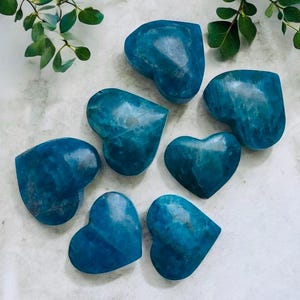 Blue Apatite Heart Crystal: Motivation & Clarity Stone