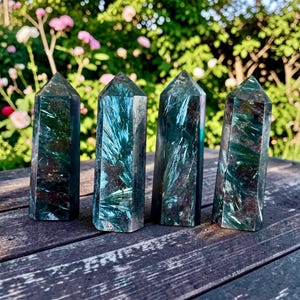 Astrophyllite Blue Arfvedsonite Tower – Rare Feather Crystal for Transformation Insight