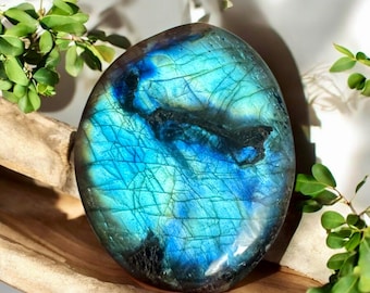 Labradorite Crystal Palm Stone - Beautiful, Calming, and Healing Stones for Your Crystal Collection. Luna by Louise, Crystal Shop UK