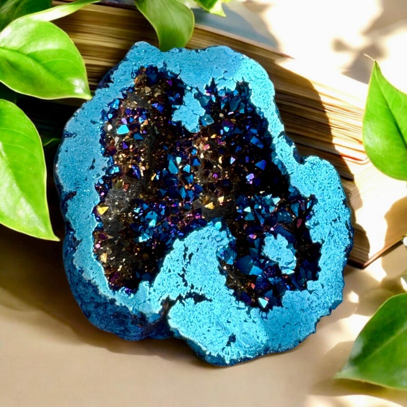 Cobalt Aura Geode – Vibrant and Mystical Crystal | Luna by Louise ...