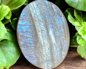 White Moonstone Palm Stones, High-Quality Crystal - Luna by Louise, Crystal Shop UK | Soothing Crystal for Emotional Balance