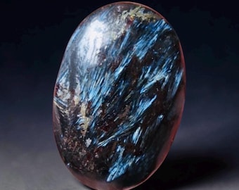 Astrophyllite Blue Arfvedsonite Palm Stone – Rare Feather Crystal for Transformation Insight
