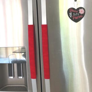 Appliance Handle Covers for Stainless Steel Appliances- Stylish Red Appliance Handle Covers - Add a Touch of Class to Your Kitchen Handles