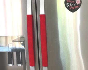 Appliance Handle Covers for Stainless Steel Appliances- Stylish Red Appliance Handle Covers - Add a Touch of Class to Your Kitchen Handles