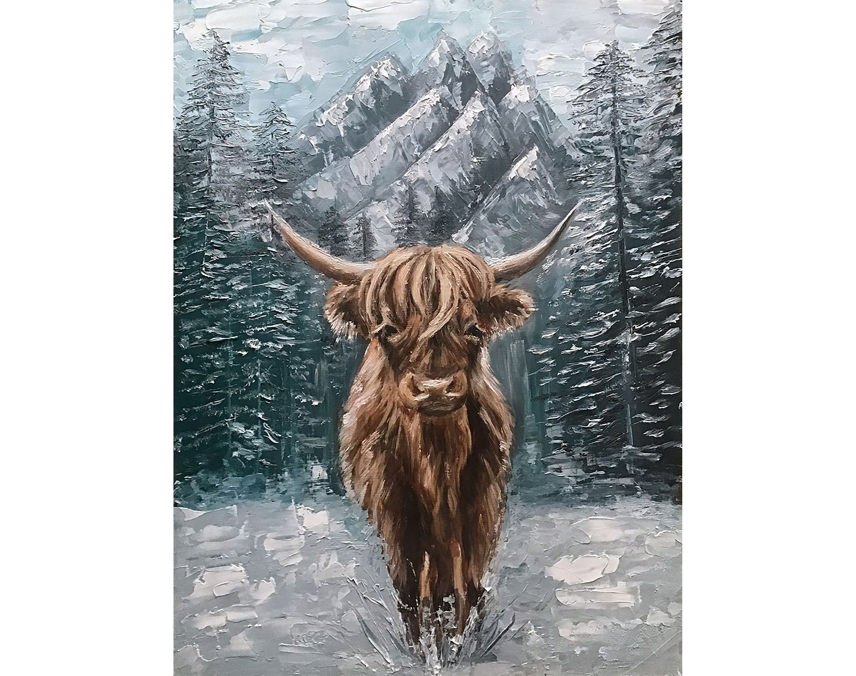 Buffalo Original Oil Painting 16 By 12 Art Work Etsy   Il Fullxfull.2774977396 2axj 