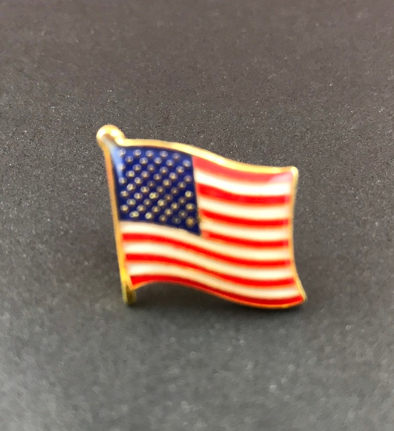American Flag Button Lapel Pin Cards Crafts Shadow Box Etsy