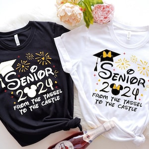 Graduate From The Tassel To The Castle Shirt, Disneyworld Graduation  Shirts, Custom Disney Graduation Shirts, Graduation Shirt, Senior 2024