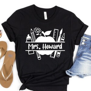 Teacher Name Shirts, Personalized Teacher Gift, Custom Teacher Shirt, School Shirt,  Funny Teacher Shirt, School Name Shirt, Teacher Shirt