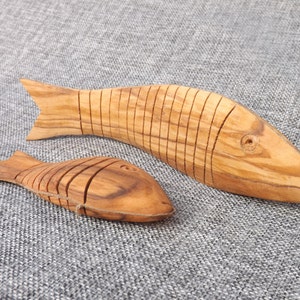 Moving Fish made from Olive Wood. Ideal for babies, children & adults