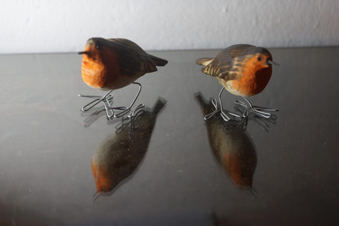 木製のロビン、ミソサザイ、その他の鳥。リアルで実物大 - Etsy 日本