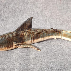 Moving Shark made from Wood