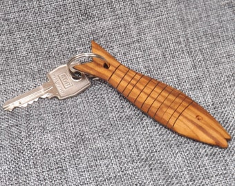Moving Wooden Fish on Keyring