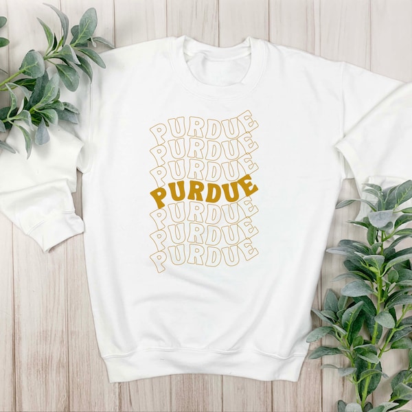 Purdue Boilermakers Wave SVG, Great for Game Day, SVG for Cricut, Purdue Shirt, Purdue Boilermakers, black and gold,retro feel, digital