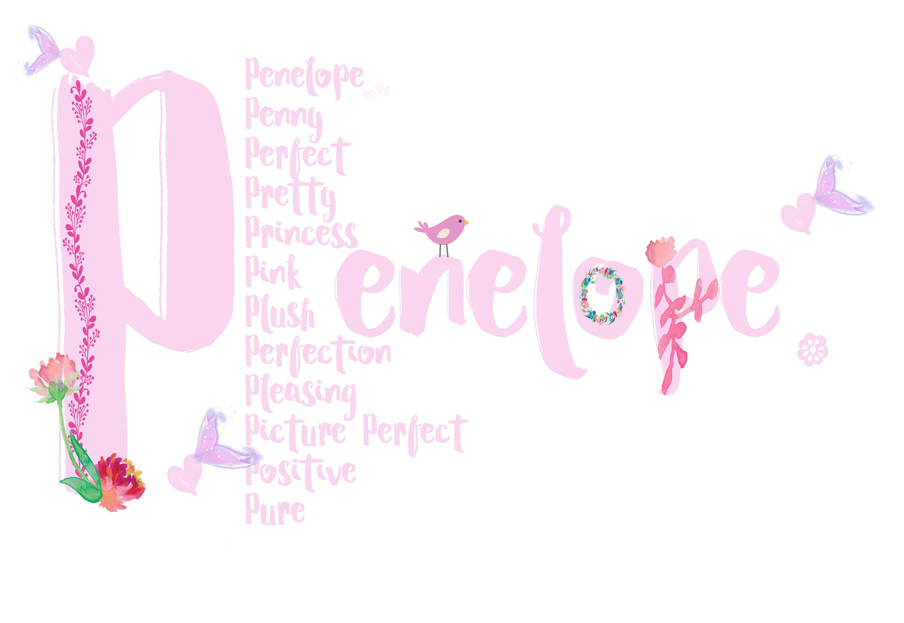 PERSONALISED PENELOPE name print Penny Penelope Baby Girl Etsy