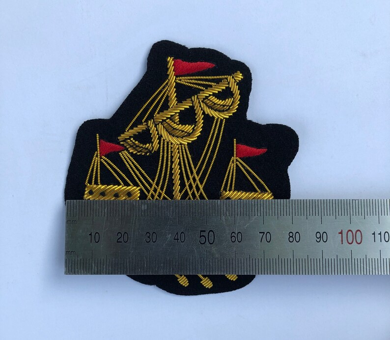 Lymphad Blazer Badge Celebrate Rowing Pride Hand-embroidered Bullion ...