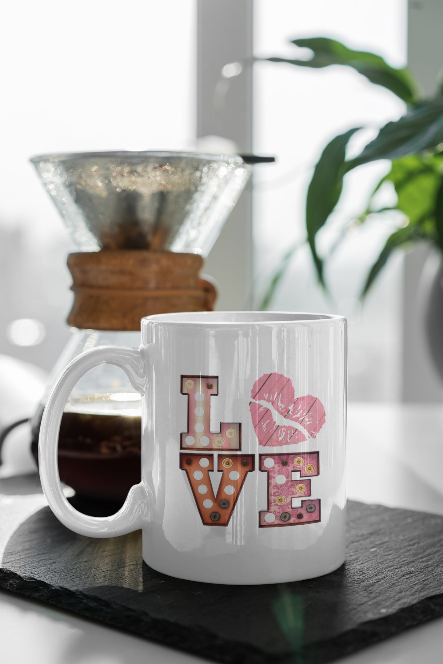 Valentine's Day Coffee Mugs Graphic LOVE Mug - Etsy