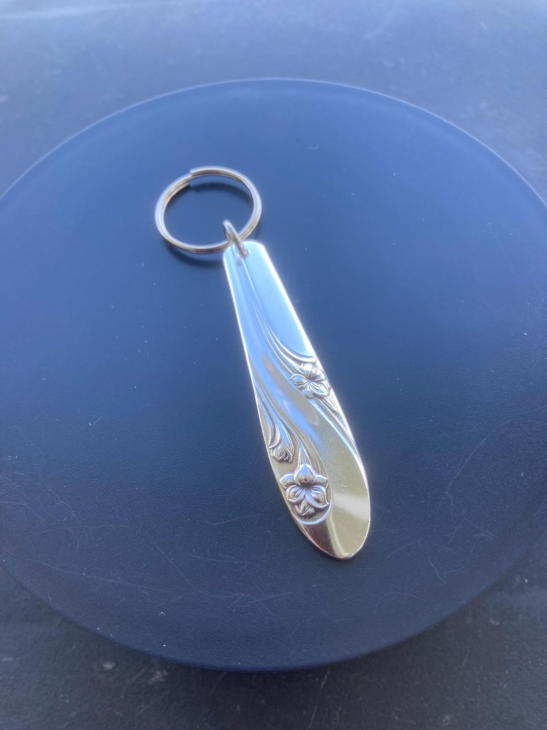 Spoon Keychain Vintage Unique Silver Plated - Etsy