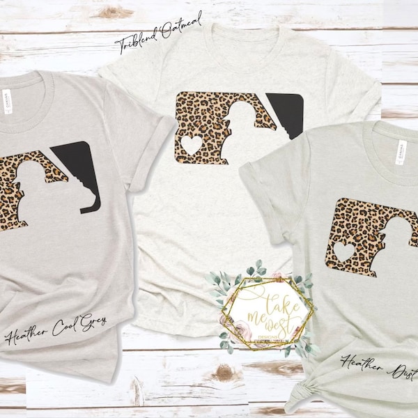 Baseball Leopard shirt/ Baseball Tee / Baseball T-shirt/  Leopard Shirt