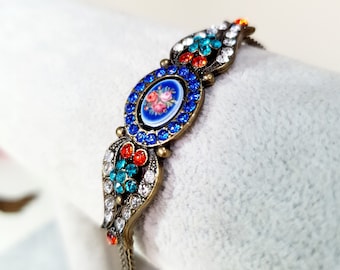 ミハエル・ネグリン スワロフスキークリスタルブレスレット：グリーン