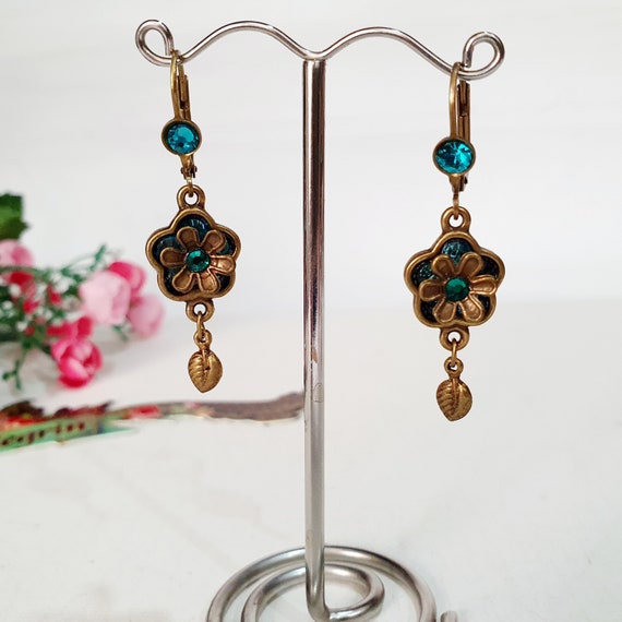 Graceful earrings,Very bright turquoise color,Mic… - image 4