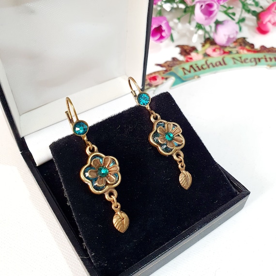 Graceful earrings,Very bright turquoise color,Mic… - image 1