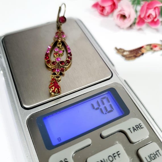 Michal Negrin Vintage Dangle Earrings: Bronze Ton… - image 10