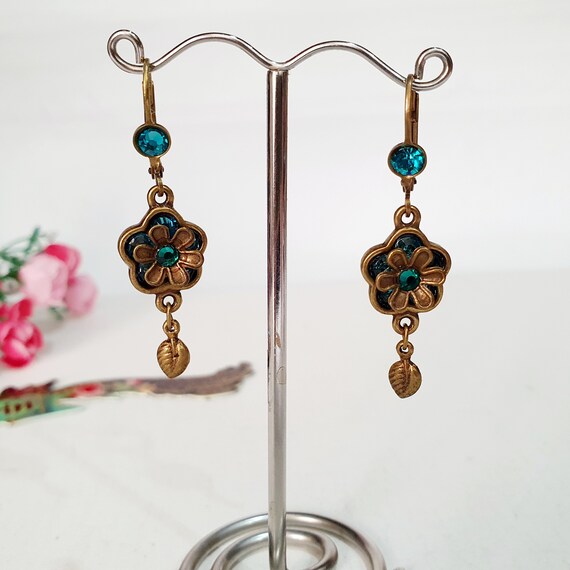 Graceful earrings,Very bright turquoise color,Mic… - image 2