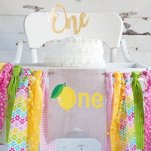 FINAL SALE Pink Lemonade Party Decor, Lemonade 1st Birthday Party, Lemonade Highchair Banner, Lemonade Party, Lemon 1st Birthday Party