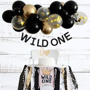 Wild One 1st Birthday, Wild One Party Kit, Highchair Banner, A Wild One Banner, Inspired by Where the Wild Things Are Decoration, COL270