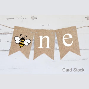 Bumble Bee Decorations, Bee One Banner, Bumble Bee 1st Birthday Party, Honey Bee Highchair Banner, Summer 1st Birthday Sign