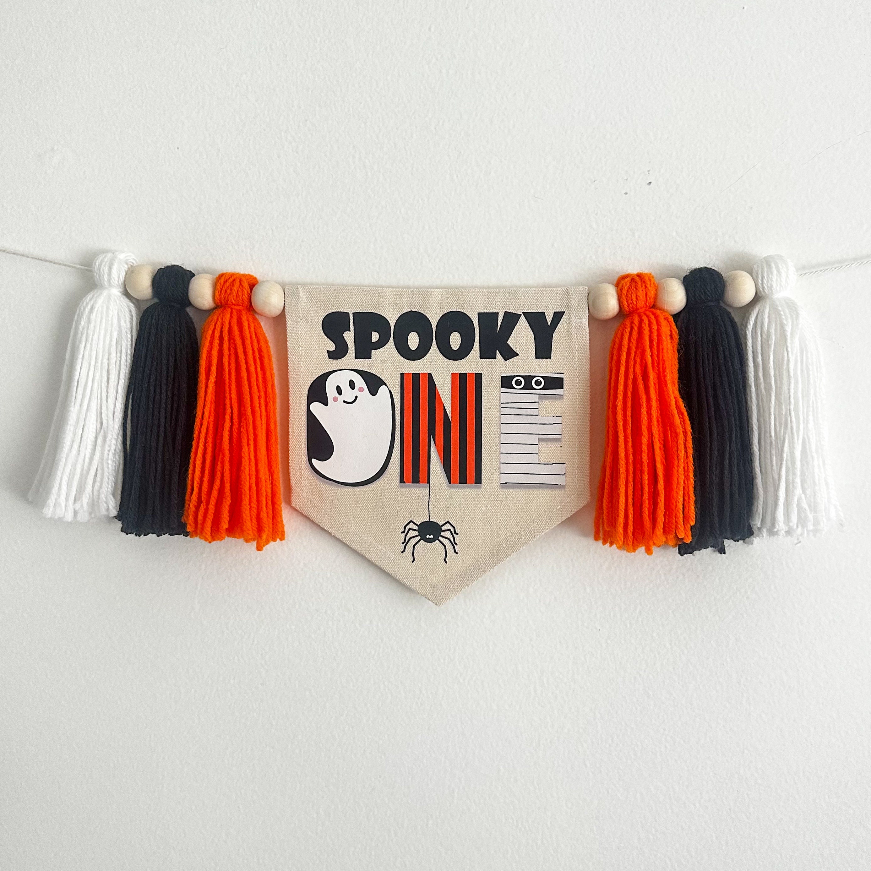 Halloween-Geburtstagsdekoration Für Jungen – „The Spooky One“ Set Mit Hut, Banner & Kuchenaufsatz In Blau-orange