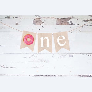 Donut Party Decor, Donut 1st Birthday Decoration, Sweet One  Birthday Banner, Doughnut Highchair Banner, 1st Birthday Prop