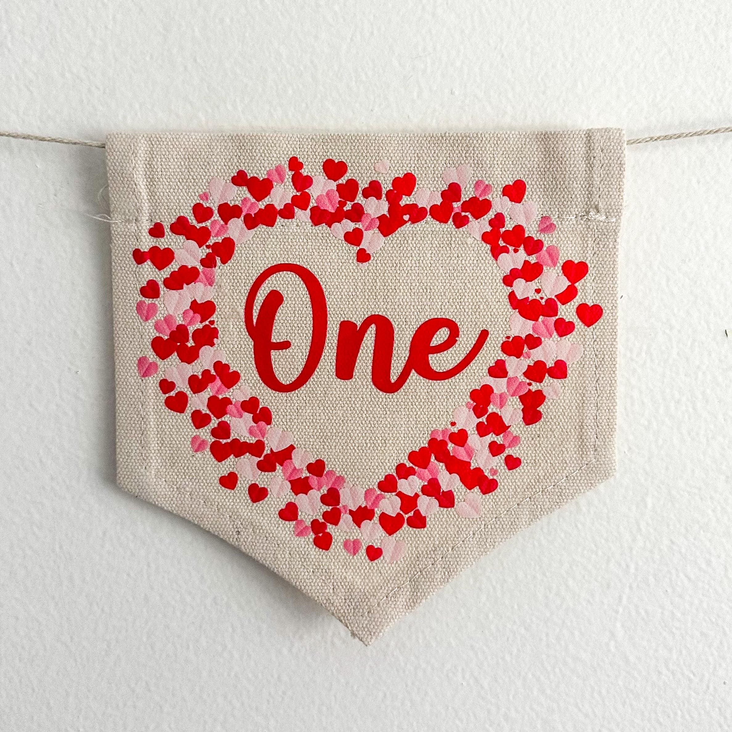 Striscione per seggiolone di San Valentino, decorazioni per feste a forma di cuore glitterato - Italia