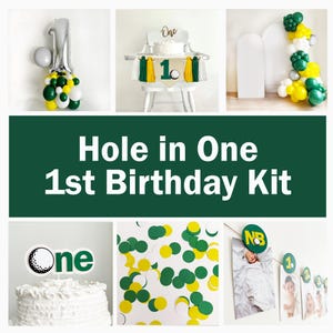 Golf Birthday | 1st Birthday Bundle | Hole in One Party | Highchair Banner | Boy Party Decor | Golf First Birthday | Mastered First Year